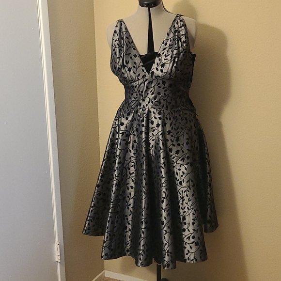 My Baby Jo Dresses & Skirts - Silver and Velvet Dress